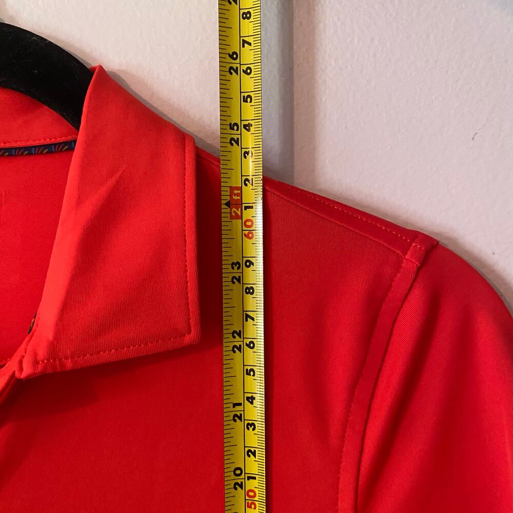 Peter Millar Orange 50+ Sun Protection Golf Polo Shirt Active Women's size Small - Picture 8 of 8